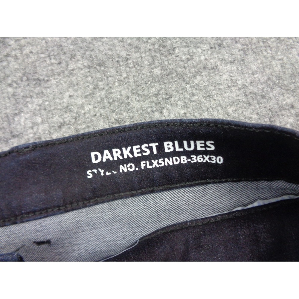 Mugsy Darkest Blues Jeans Men's 36x30 Blue Denim Stretch Comfort Dark Wash - Picture 9 of 13